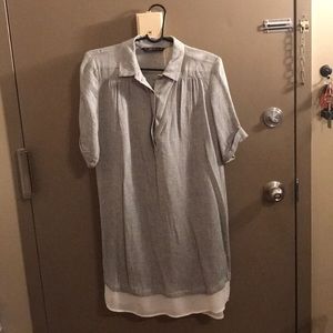 Zara Light Grey Shirt Dress